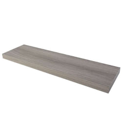 Mensola da muro sospesa in legno con bordo squadrato fissaggio con tasselli a scomparsa -Ciliegio / 100 x 50 x 1.8 cm