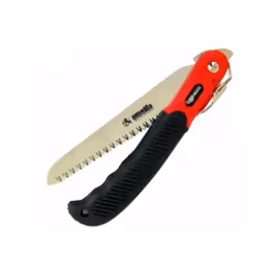 Lama diritta acciaio temprato Denti temprati ad impulsi Manico pieghevole ergonomico e antiscivolo Levetta blocco lama Adatto ...