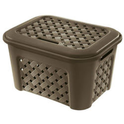Cesta multiuso arianna con coperchio wengé