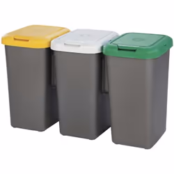 Il Tontarelli Trio è il compagno ideale per una gestione ecologica e ordinata dei rifiuti domestici. Questo cestino per la ra ...