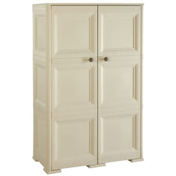 Mobile scarpiera/multiuso doppia anta 4 6 ripiani e 6 tasche cm 79x43x125 angora omnimodus