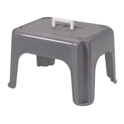 Sgabello Dumbo 38x30xh24cm Grafite Con Maniglia