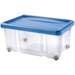 Tontarelli - Contenitore puzzle box con coperchio a scatto e ruote - cm.60,5x40x27,3h. lt.43
