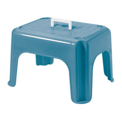 Sgabello Dumbo 38x30xh24cm Blu Con Maniglia