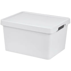 Tontarelli - Contenitore con coperchio maya white 16,2 l 36 x 28 x 20 cm