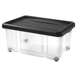 N°1 8009404316986 scatola di conservazione Armadietto portaoggetti Rettangolare Plastica Nero, Trasparente
