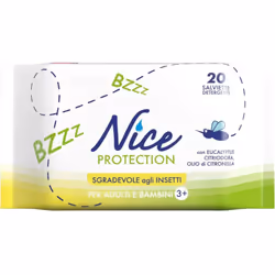 Le salviette antizanzare Nice grazie alla nuovissima formulazione, contenente componenti vegetali come Eucalyptus Citriodora ...