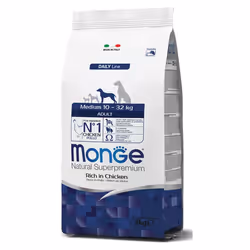 Monge Dog Daily Line Adult Medium, Adulto, Medio (11 - 25 kg), Pollo, 12 kg, Senza glutine