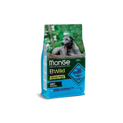 Natural Superpremium BWild Grain Free per Cane Adult All Breeds con Acciughe, Patate e Piselli da 2,5 Kg - Monge