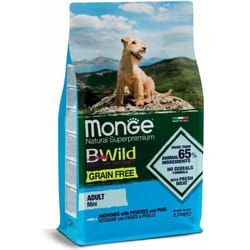 Cane Mini BWild Mini Adult 2,5 kg Acciughe Patate Piselli - Monge