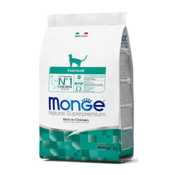 Natural Superpremium Hairball per Gatto Ricco di Pollo da 400 gr - Monge