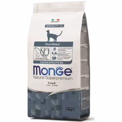 Le crocchette per cani adulti Monge Natural Superpremium Hypoallegenic All Breeds con Salmone e Tonno sono un alimento ipoall ...