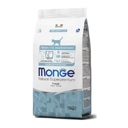 Natural Superpremium Monoprotein Kitten con Trota per Gattini da 1,5 kg - Monge