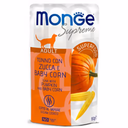 Supreme bst per Gatti Adulti da 80 gr Tonno con Zucca e Baby Corn - Monge