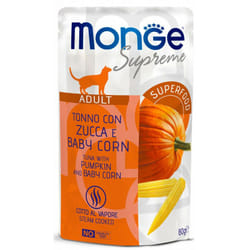 Supreme bst per Gatti Adulti da 80 gr Tonno con Zucca e Baby Corn - Monge