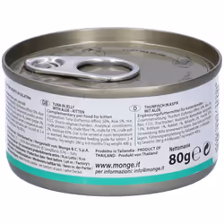 Monge Kitten Tonno Aloe Cuccioli di Gatto 80 g Mangime - Vista aggiuntiva 4