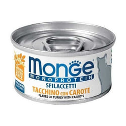Monoprotein Sfilaccetti per Gatto da 80g Tacchino con Carote - Monge