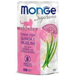 Supreme bst per Gatti Sterilizzati da 80 gr Tonno con Quinoa e Fagiolini - Monge