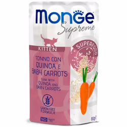 MONGE SUPREME GATTINO è un alimento bilanciato per gattini in accrescimento. Formulato appositamente per favorire la vitalità ...