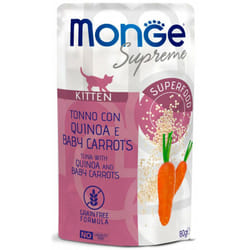 Supreme bst per Gatti Kitten da 80 gr Tonno con Quinoa e Baby Carrots - Monge