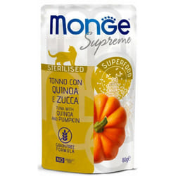 Supreme bst per Gatti Sterilizzati al Tonno con Quinoa e Zucca da 80 gr - Monge