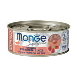 Supreme per Gatti Sterilizzati da 80 gr Tonno con Riso Integrale e Goji - Monge