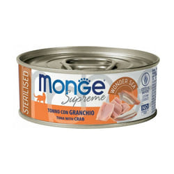 Supreme per Gatti Sterilizzati da 80 gr Tonno con Granchio - Monge