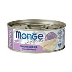 Supreme per Gatti Sterilizzati da 80 gr Tonno con Spigola - Monge