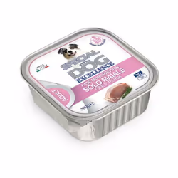 Paté formulato con un’unica fonte proteica animale (maiale) di altissima qualità. La conservazione del prodotto è garantita d ...
