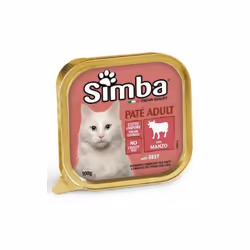 Cibo gatto Monge simba 100 g pate vsc manzo 32 pz