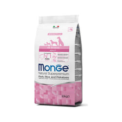 Natural Superpremium per Cane Adult All Breeds con Maiale Riso e Patate da 2,5 Kg - Monge