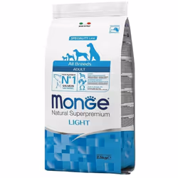 Crocchette per cani adulti di tutte le taglie con tendenza al sovrappeso o fabbisogni energetici ridotti. Monge Natural Super ...