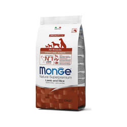 Monge Cane All Breeds Crocchette Cucciolo Agnello e Risogr 800