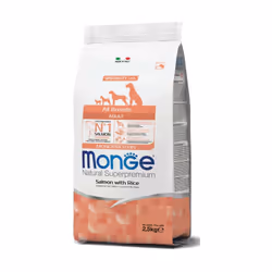 Monge Natural Superpremium Speciality Line All Breeds Adult sono deliziose crocchette con Salmone e Riso sono un alimento com ...