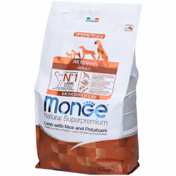Monge Natural Superpremium Agnello Riso e Patate Cani Adulti 2500 g Mangime