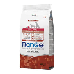 Monge Natural Superpremium Agnello con Riso Puppy & Junior 2500 g Mangime