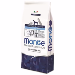 Monge Natural Superpremium Medium Puppy & Junior sono deliziose crocchette con Pollo,un alimento completo per cuccioli di tag ...