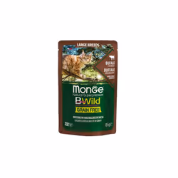 Monge Natural Super Premium Bwild Grain Free Formula Bufalo con ortaggi (fagiolini e carote) è un alimento completo e bilanci ...
