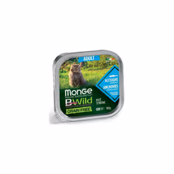 BWild Grain Free Patè per Gatti Adulti da 100 gr Acciughe con Ortaggi - Monge