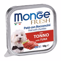 Fresh Patè e Bocconcini per Cane in Vaschetta da 100 gr Tonno - Monge