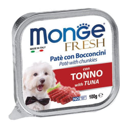 Fresh Patè e Bocconcini per Cane in Vaschetta da 100 gr Tonno - Monge