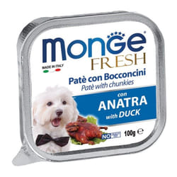 Fresh Patè e Bocconcini per Cane in Vaschetta da 100 gr Anatra - Monge