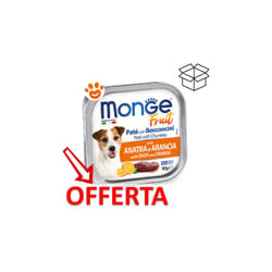 Dog Fruit Adult Anatra e Arancia Dog Fruit Adult Anatra e Arancia - Vaschetta Da 100 Gr - Monge