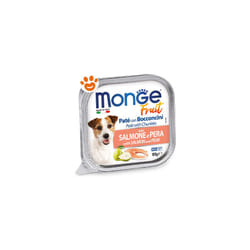 Dog Fruit Adult Salmone e Pera Dog Fruit Adult Salmone e Pera - Vaschetta Da 100 Gr - Monge