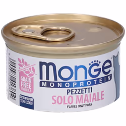Monge Monoprotein Pezzetti Solo Maiale Gatti Adulti 80 g Mangime - Vista aggiuntiva 4
