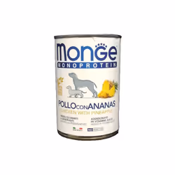 Pate´ *formulato con un’unica fonte proteica, il pollo selezionato di altissima qualita`, con frutta fonte naturale di vitami ...