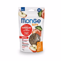 Monge Gift, Adulto, Tutte le razze, Mela, Coniglio, 50 g, Senza cereali