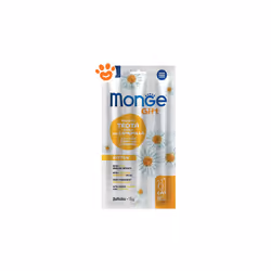 Monge Cat Gift Soft Sticks Kitten Trota con Camomilla è un alimento complementare per gattini in accrescimento. Specificatame ...