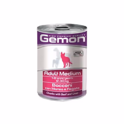 Bocconi con Manzo e Fegato - Adult MediumI Bocconi con Manzo e Fegato sono un alimento completo per cani adulti di taglia med ...