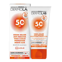 Dermolab Crema Solare SPF 50 Anti Macchia Viso E Collo Protezione Molto Alta 50ml